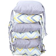 BabyBush Cushion Bumpers - Zigzag Yellow Grey - Crib Bumper