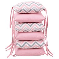 BabyBush Cushion Bumpers  - Chevron Pink - Crib Bumper