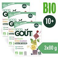Good Gout ORGANIC Biscuits Colours & Shapes (3 × 80g) - Children's Cookies