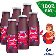 SALVEST Smushie ORGANIC Fruit Smoothie with Blueberries, Raspberries and Blackcurrants (6 × 240ml) - Baby Food