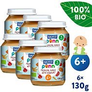 SALVEST Ponn ORGANIC Fruit Puree with Yogurt (6 × 130g) - Baby Food