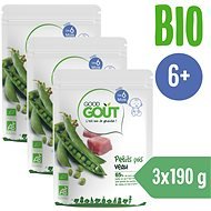 Good Gout BIO Peas with Veal (3 × 190g) - Baby Food