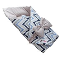 BabyType Wrap - Zigzag Blue Grey - Swaddle Blanket