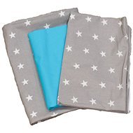 BabyTýpka 3-dielna sada obliečok – Stars blue - Detská posteľná bielizeň