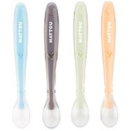 Nattou silicone spoons with soft end 4 pcs - Baby Spoon