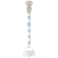 Nattou Silicone Clip Lapidou Light Blue-white - Dummy Clip