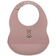 Nattou Silicone Bib, Adjustable Size, BPA Free, Pink - Bib