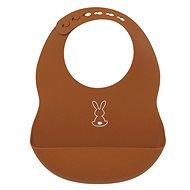 Nattou Silicone Bib, Adjustable Size, BPA Free, Terracotta - Bib