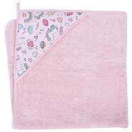 CEBA Hooded Towel Terry Printed Line 100 × 100cm - Unicorn Ceba - Children's Bath Towel