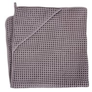 CEBA Hooded Terry Towel Waffle Line 100 × 100cm - Ash Ceba - Children's Bath Towel
