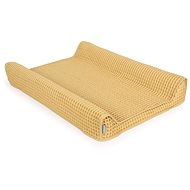CEBA Changing Mat Cover Waffle Line 50 × 70 cm - Cream Gold Ceba - Changing Mat Cover
