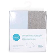CEBA Changing Mat Cover 50 × 70 - 80cm 2 pcs - Light Grey Melange+Blue - Changing Mat Cover