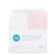CEBA Changing Mat Cover 50 × 70 - 80cm 2 pcs - Candy Pink+Twigs - Changing Mat Cover