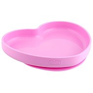 CHICCO silicone heart plate pink 9 m+ - Children's Plate