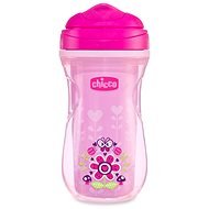 Chicco hrneček Active termo s tvrdým pítkem 266 ml, růžový se vzorem 14 m+ - Baby cup