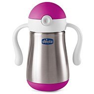 Chicco Mug Stainless-steel Power Cup with Straw and Handles, 237ml - Girl 18 m+ - Baby cup