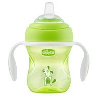 Chicco Learning Cup Transition with Handles 200ml, Green 4m+ - Baby cup