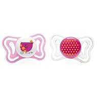 Chicco Physio Light Silicone Girl - Bird/Dots 2 pcs, 16–36 m+ - Baby Pacifier