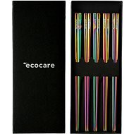 ECOCARE Fém Sushi pálcika dobozban Rainbow 10 db - Evőeszközkészlet