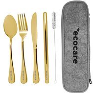 ECOCARE Travel Cutlery Set with Gold Case 4 pcs - Cutlery Set