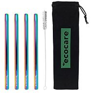 ECOCARE Metal straws Maxi 12 mm Set Rainbow 4 pcs - Straw