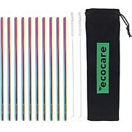 ECOCARE Metal Straws Set Rainbow 10 pcs - Straw