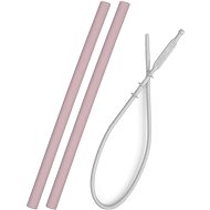MINIKOIOI Pink with brush 2 pcs - Straw