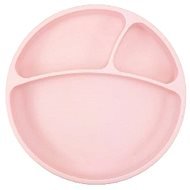 MINIKOIOI Delený silikónový s prísavkou – Pink - Detský tanier