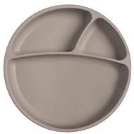 MINIKOIOI Delený silikónový s prísavkou – Grey - Detský tanier