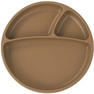 MINIKOIOI Split Silicone with Suction Cup - Woody Brown - Children's Plate