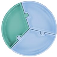 MINIKOIOI Silicone Puzzle with Suction Cup - Green / Blue - Plate