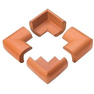 BabyOno baby safety foam corner protectors 4 pcs - brown - Child Safety Lock