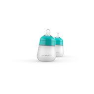 NANOBÉBÉ Silicone Baby Flexy Bottle 270ml, 2 pcs, Turquoise - Baby Bottle