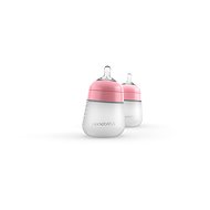 NANOBÉBÉ Silicone Baby Flexy Bottle 270ml, 2 pcs, Pink - Baby Bottle