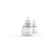 NANOBÉBÉ Silicone Baby Flexy Bottle 270ml, 2 pcs, White - Baby Bottle