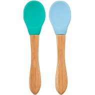MINIKOIOI S Bamboo Handle 2 pcs -Green / Blue - Baby Spoon