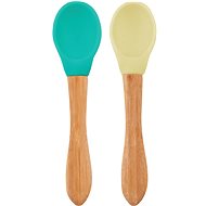 MINIKOIOI S Bamboo Handle 2 pcs -Green/Yellow - Baby Spoon