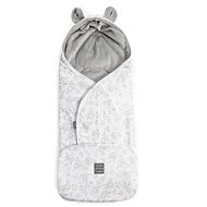 FLOO FOR BABY wrap Flowers, Gray - Swaddle Blanket