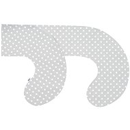NEW BABY C-shaped Nursing Pillow Cover Xl Grey with Polka Dots - Nursing Pillow Cover