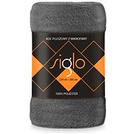 FARO blanket microfleece Siglo dark grey, 200×220 cm - Blanket