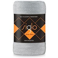 FARO blanket microfleece Siglo light grey, 200×220 cm - Blanket