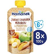 HAMÁNEK Apple with banana, apricot and polenta 8 × 100g - Meal Pocket