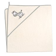 CEBA Terry Towel with Hood 100 × 100 Zebra Creamy - Children's Bath Towel