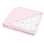 CEBA Baby Blanket 90 × 100 Candy Pink + Pink Stars - Blanket