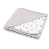 CEBA Baby Blanket 90 × 100 Light Grey + Grey Stars - Blanket