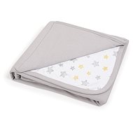 CEBA Baby Blanket 90 × 100 Light Grey + Yellow Stars - Blanket