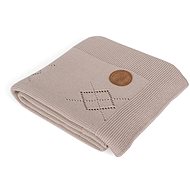CEBA Knitted Blanket in Gift Box 90 × 90 Brown Rosettes - Blanket