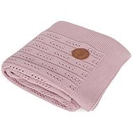 CEBA Kötött takaró díszdobozban 90 × 90  halszálka mintás, rózsaszínű - Pléd