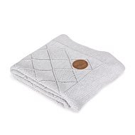 CEBA Knitted Blanket in Gift Box 90 × 90 Rice Pattern Light Grey - Blanket