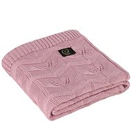 YOSOY Leaves made of Bamboo 50% and Cotton 50%, 95 × 85cm, Light Pink - Blanket